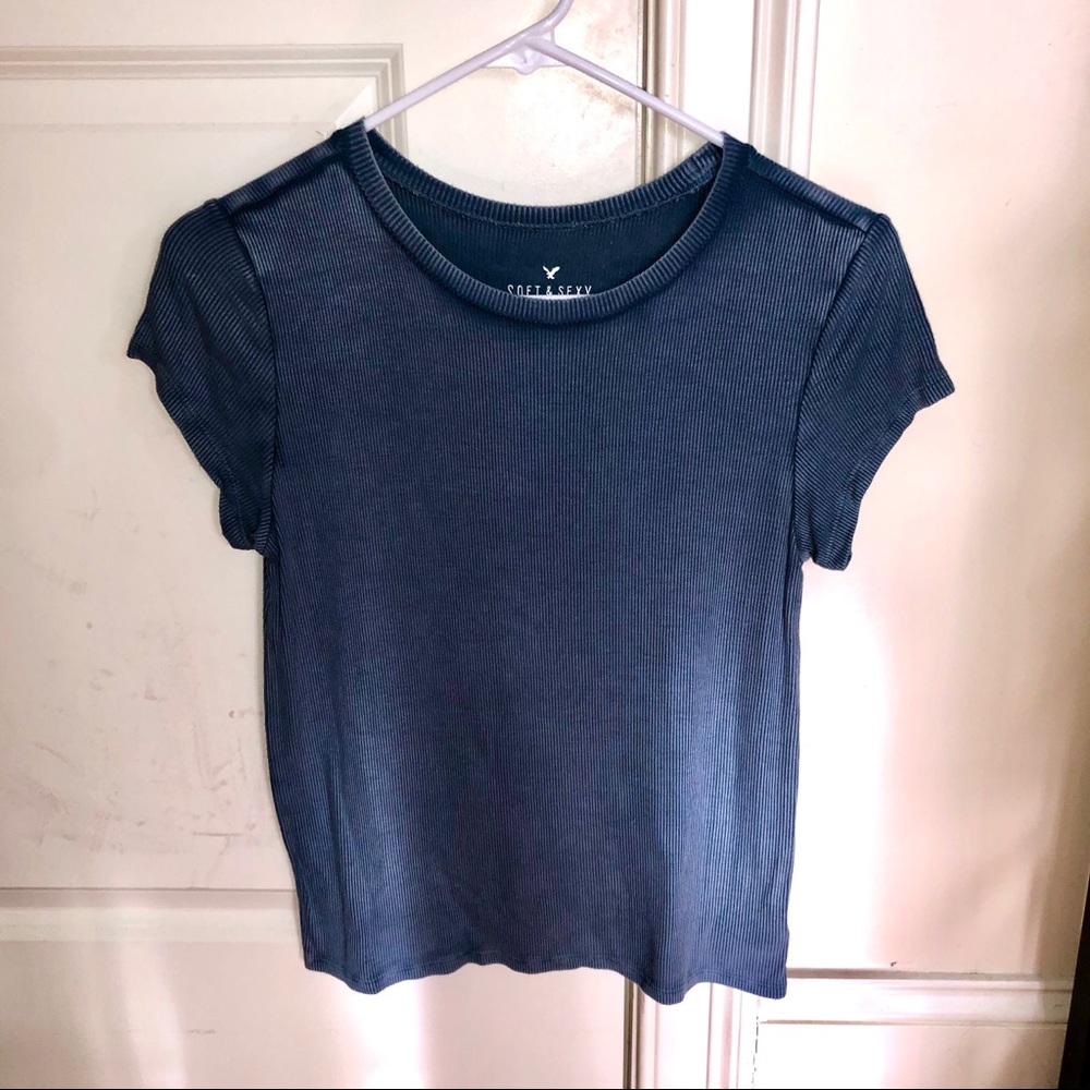 American Eagle Blue T Shirt size S